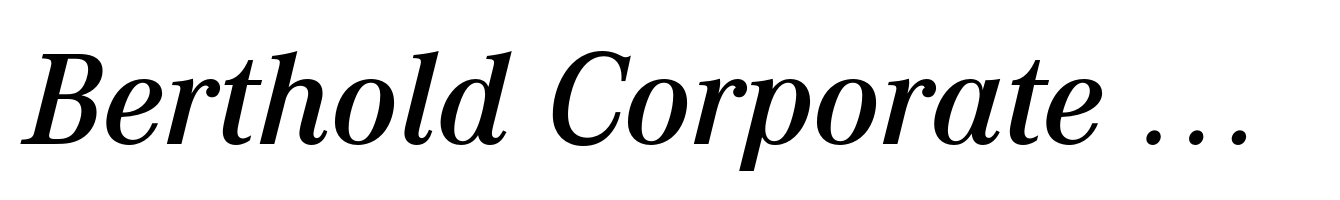 Berthold Corporate A Medium Italic